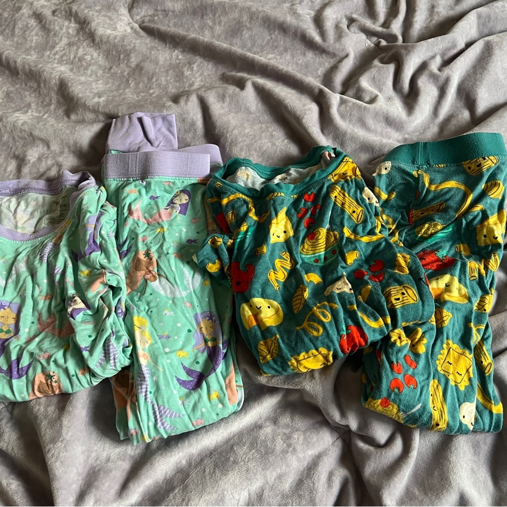 Little Sleepies Pasta Party pajamas size 5/6